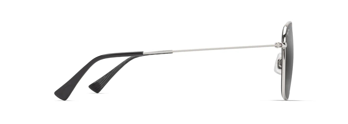 Maui Jim 'ōlali Asian Fit 657-17A – Shiny Silver / Grey | Lentes de Sol