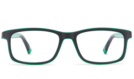 NANOvista NAO3031452 – Armazón infantil Siliflex bi negro/verde militar