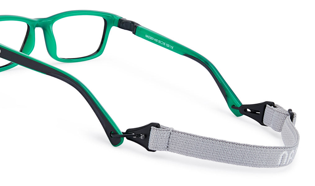 NANOvista NAO3031452 – Armazón infantil Siliflex bi negro/verde militar