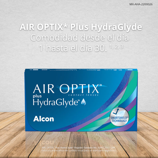 Air Optix Plus Hydraglyde – Lentes de Contacto Mensuales para Miopía e Hipermetropía