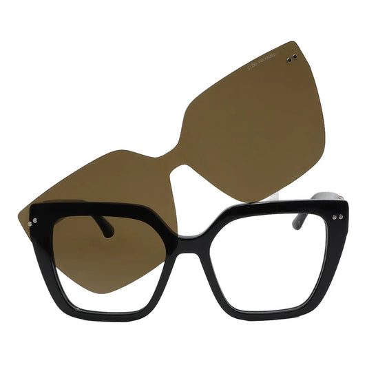 Cloe Clip CLE.10026 – Black | Armazón de Acetato con Clip Polarizado