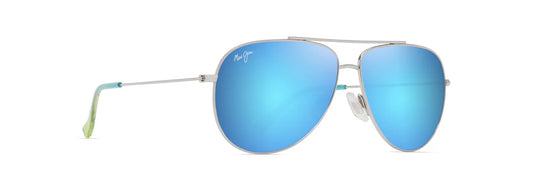 Maui Jim Hau'oli B665-17B – Shiny Silver / Blue Hawaii | Lentes de Sol
