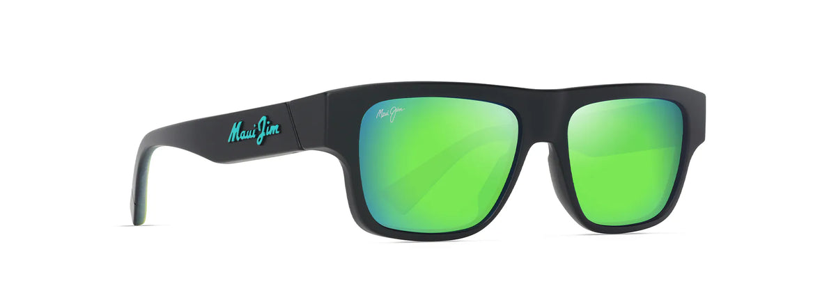 Maui Jim Kōkua GM638-02 – Matte Black / Maui Green | Lentes de Sol