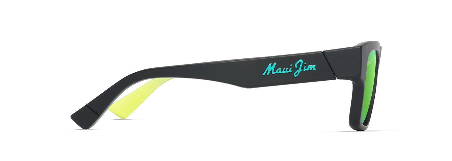 Maui Jim Kōkua GM638-02 – Matte Black / Maui Green | Lentes de Sol