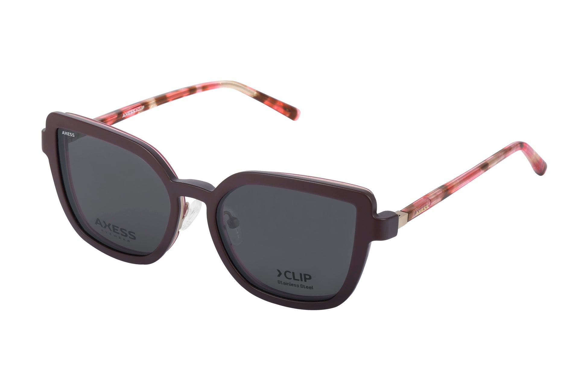 Axess Clip 2728 – Wine Gold | Armazón de Acetato con Clip Polarizado