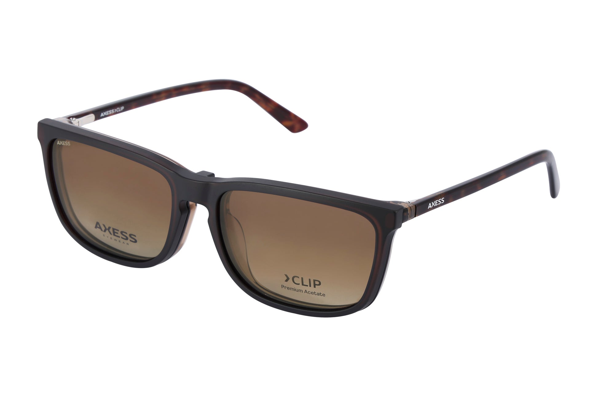 Axess Clip 2737 – Brown Demi | Armazón de Acetato con Clip Polarizado