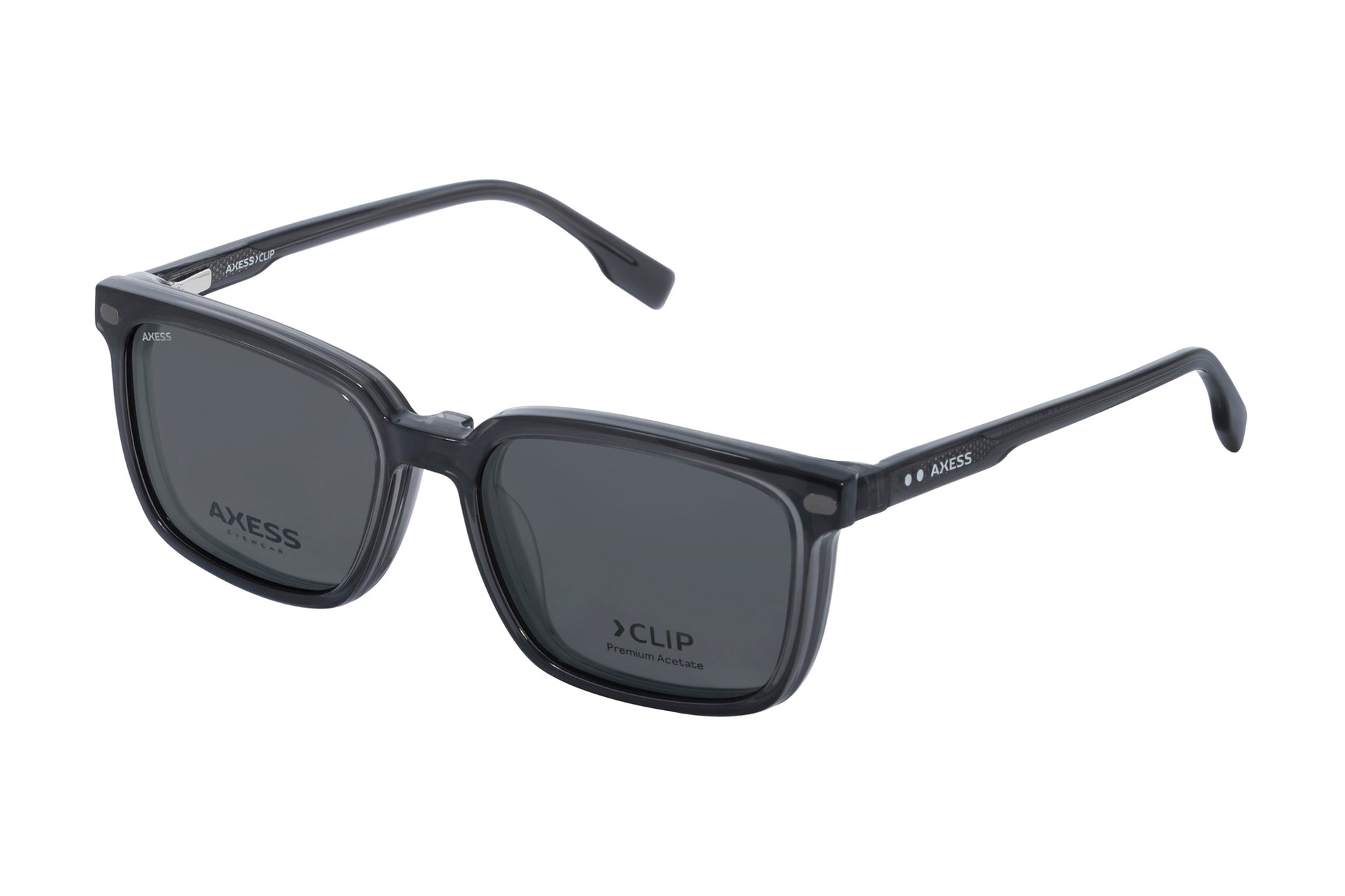 Axess Clip 2744 – Crystal Grey | Armazón de Acetato con Clip Polarizado