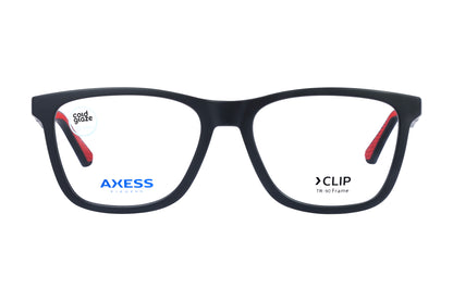 Axess Clip 6508 – Matt Black Red | Armazón de Acetato con Clip Polarizado
