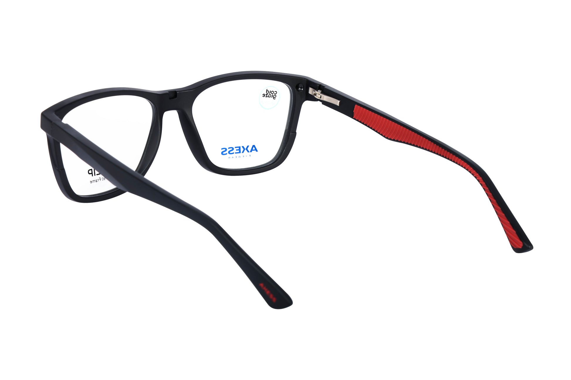 Axess Clip 6508 – Matt Black Red | Armazón de Acetato con Clip Polarizado