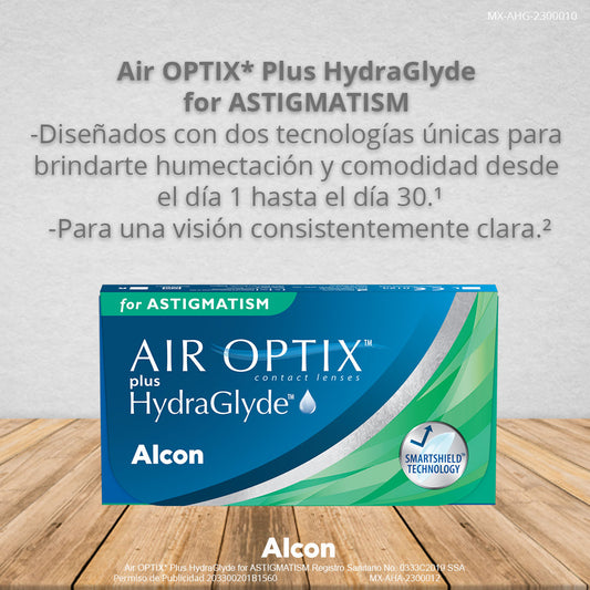 Air Optix Hydraglyde Astigmatism – Lentes de Contacto Mensuales Tóricos