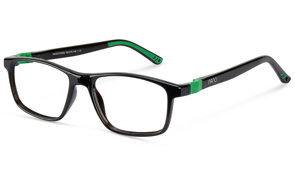 NANOvista NAO3170354 – Armazón infantil Siliflex negro/verde