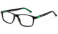 NANOvista NAO3170354 – Armazón infantil Siliflex negro/verde