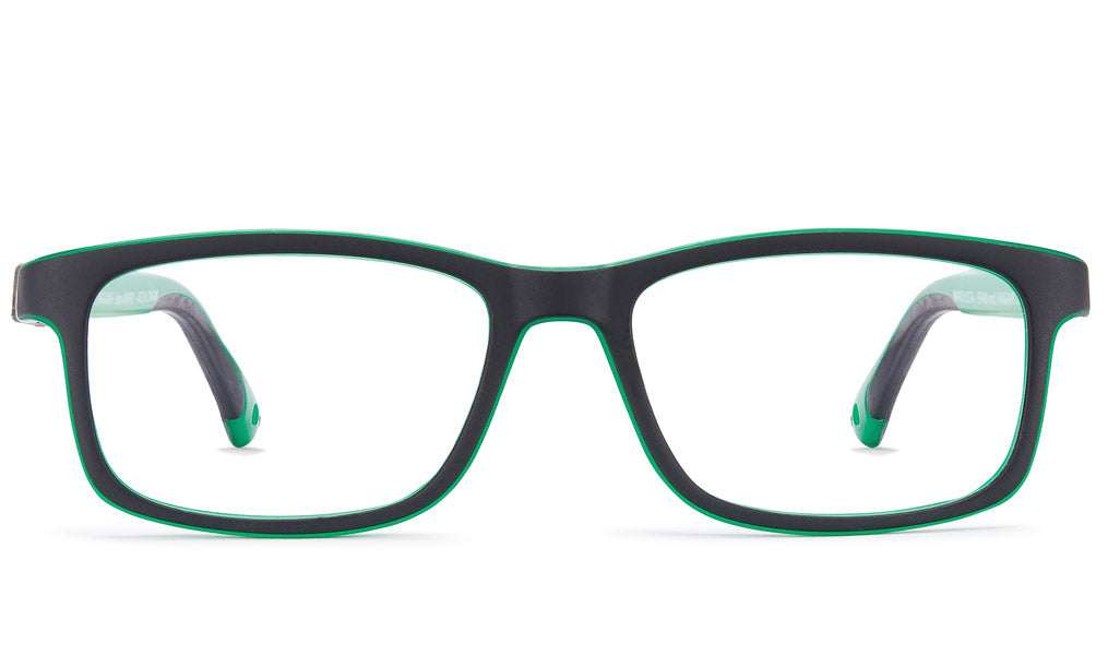 NANOvista NAO3031452 – Armazón infantil Siliflex bi negro/verde militar