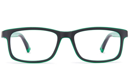 NANOvista NAO3031452 – Armazón infantil Siliflex bi negro/verde militar