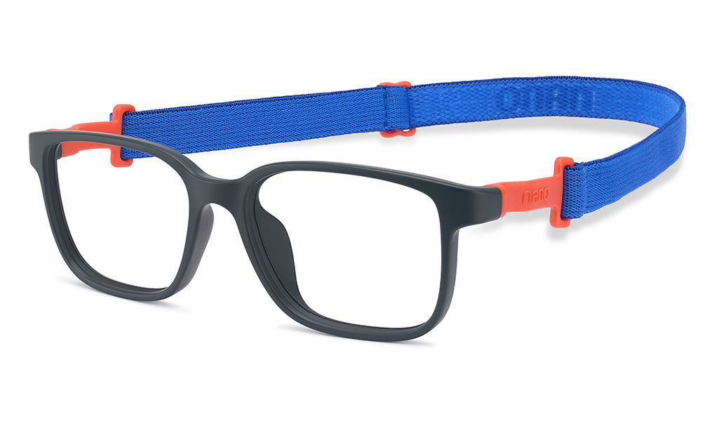 NANOvista NAO3420448 – Armazón infantil Siliflex gris mate/azul