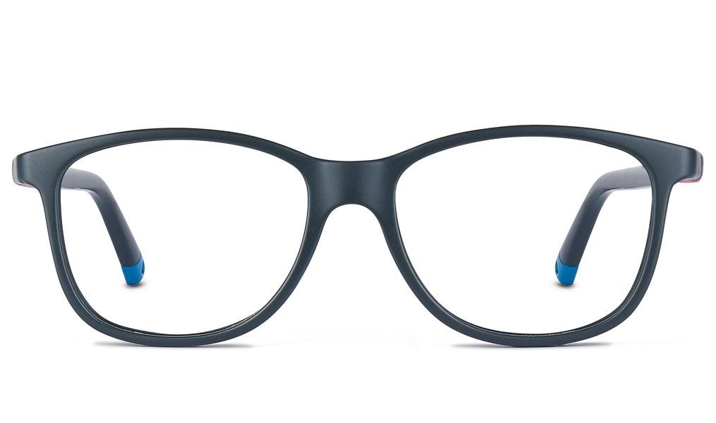 NANOvista NAO3160352 – Armazón infantil Siliflex gris oscuro/rojo azul