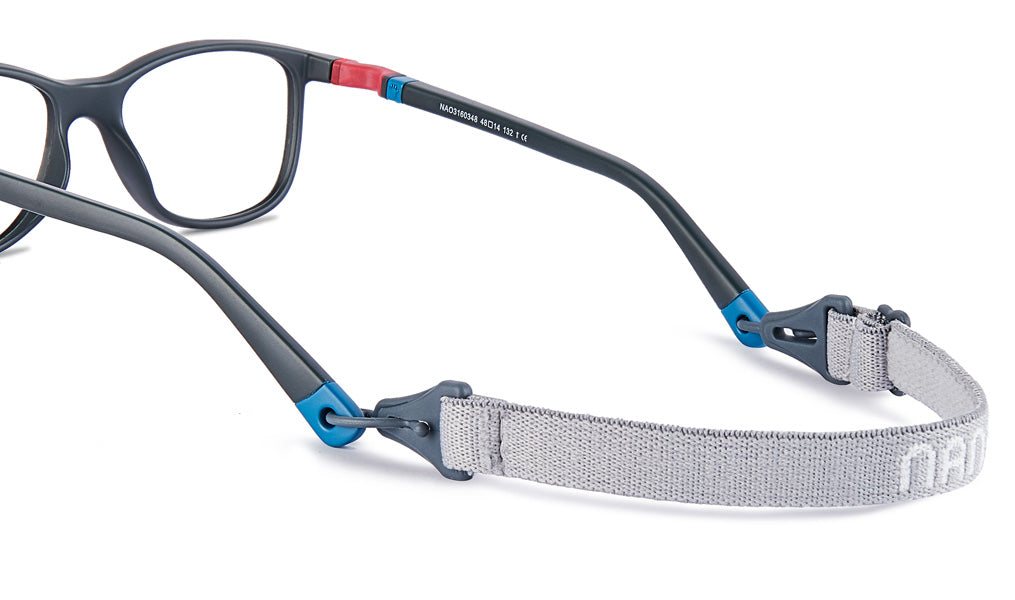 NANOvista NAO3160352 – Armazón infantil Siliflex gris oscuro/rojo azul