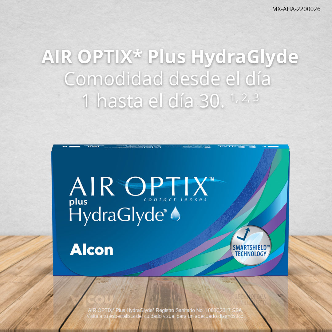 Air Optix Plus Hydraglyde – Lentes de Contacto Mensuales para Miopía e Hipermetropía